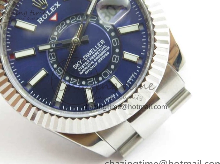 SS SS to Blue 9001 AIF on Bracelet A23J 326934 Sky-Dweller Dial 0201